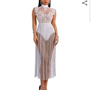 Fringe lace dress